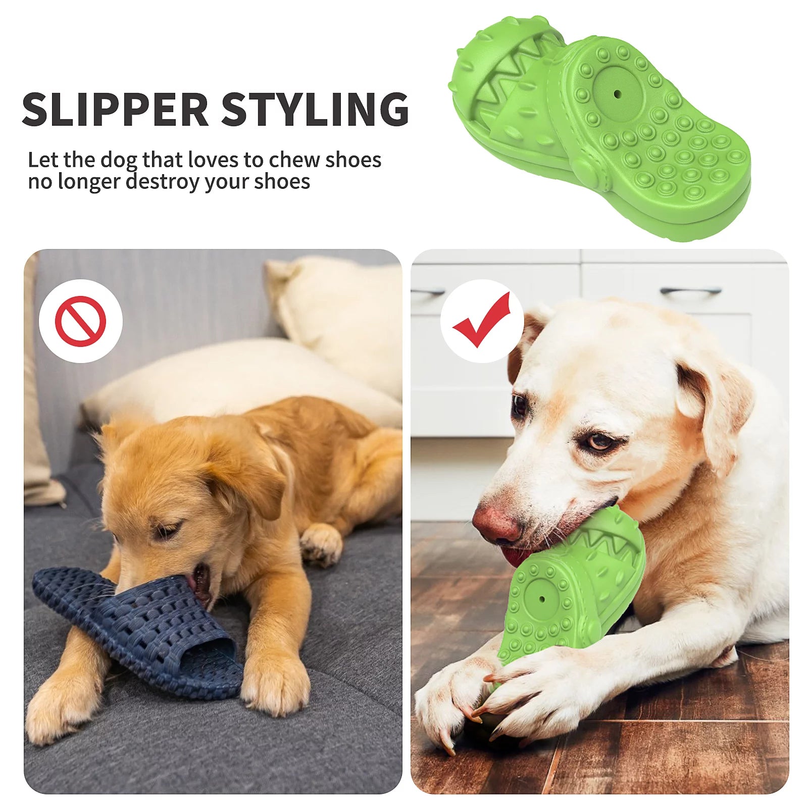Squeaky Chew Shoe & Teeth Cleaning Dog Toy